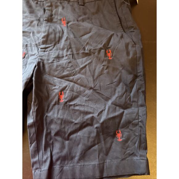 Brooks Brothers Shorts Mens Size 38 Blue Flat Front Bermuda Crabs NWT - Picture 2 of 9